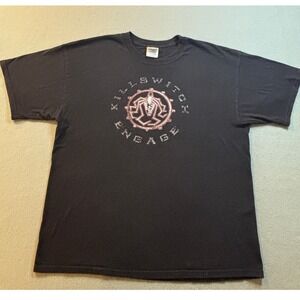 VTG Y2K Killswitch Engage Shirt Mens XL Black M&O Knits Metalcore Metal Rock